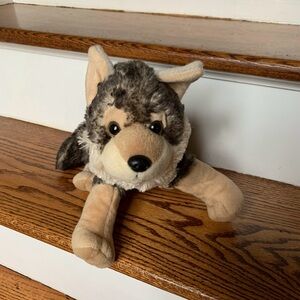 Wild Republic 12" Plush Wolf Timber Gray Stuffed Animal Seated